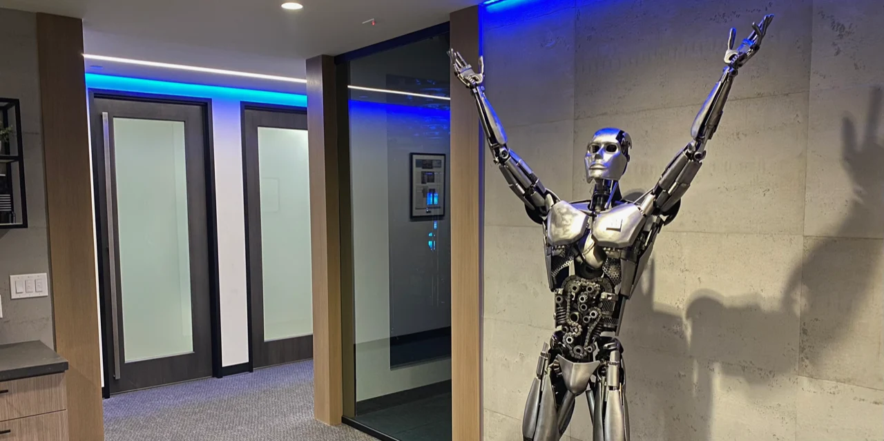The Ben sculpture in the Benessair lobby