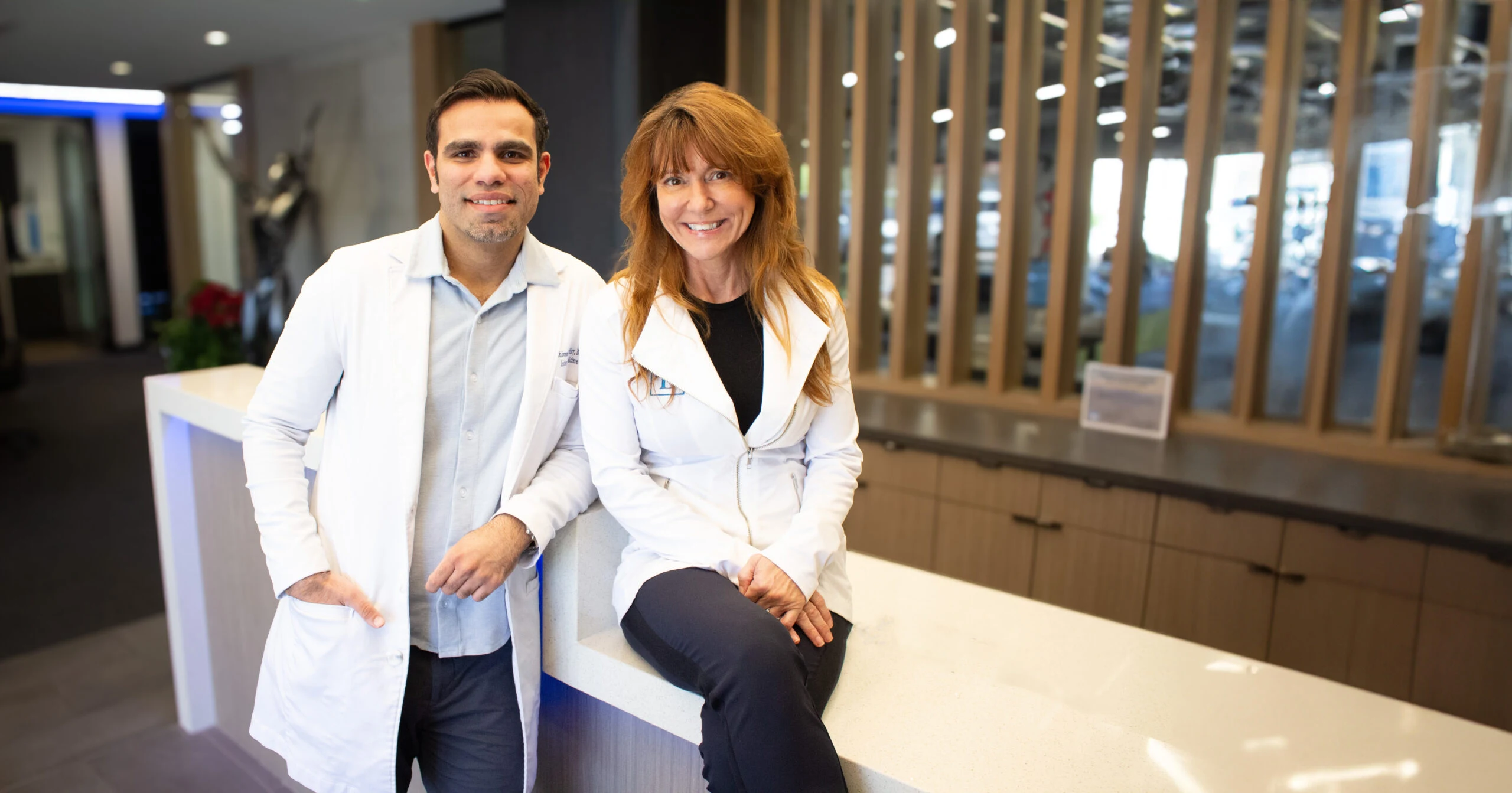 Physicians at the Benessair reception desk